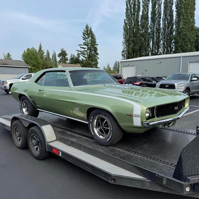 06-11-2025-Wrap-Camaro1969-GreenGloss-TrailerShot-2-